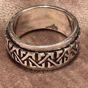 Vintage Celtic Design Spinner Ring 925 Sterling Silver